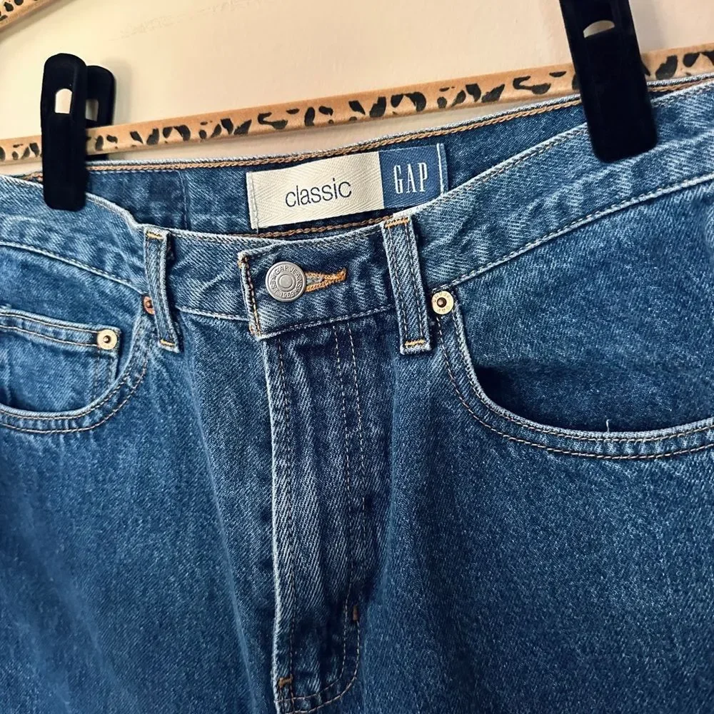 Vintage GAP Classic Fit Ankle Jeans Size 8 100% Cotton High Rise Straight Wash